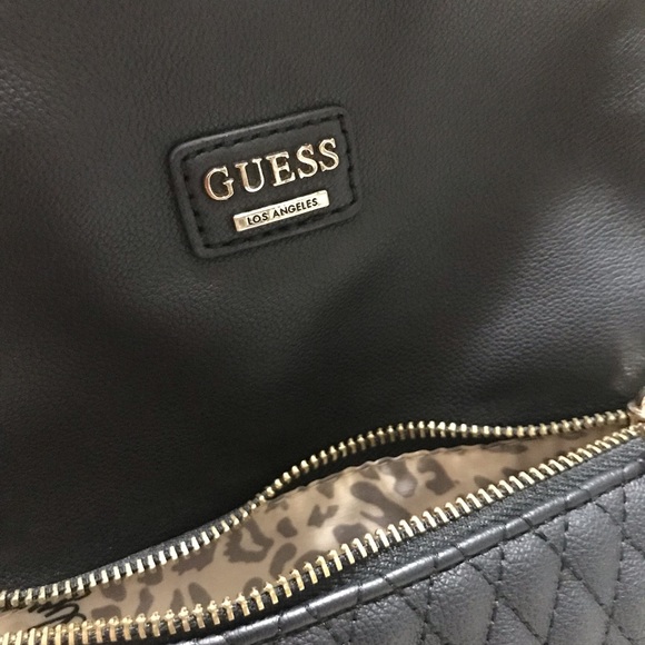 Guess Larson Quilted Black Mini Backpack - Picture 7 of 11
